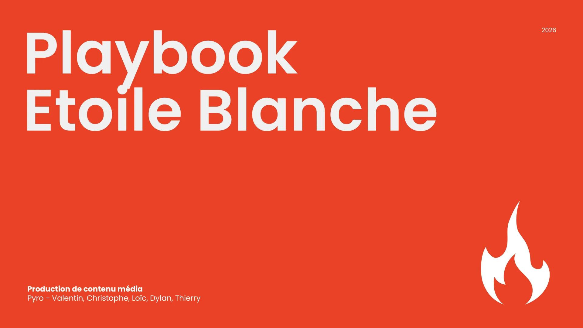 Page 1 du playbook Étoile Blanche